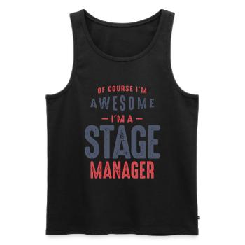 Stage Manager - Men's Premium Organic Tank Top - black - Front - Michal (187cm)