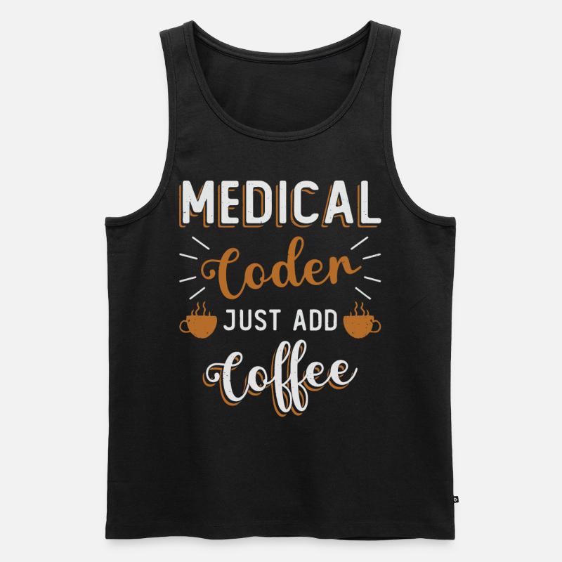 Medizinischer Kodierer, Programmierer - Männer Premium Bio Tank Top - Schwarz