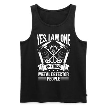 Metalldetektor, Metalldetektorist - Männer Premium Bio Tank Top - Schwarz - Vorne - Michal (187cm)