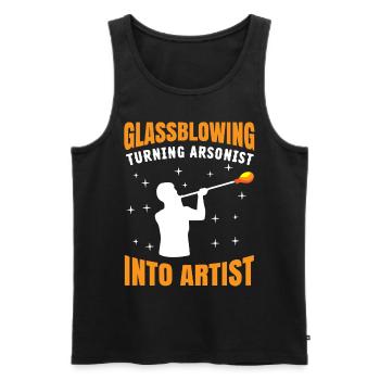 Glasblasen, Aronist, Glasblower, Glasgebläse - Männer Premium Bio Tank Top - Schwarz - Vorne - AI Model Male 178 light (178cm)