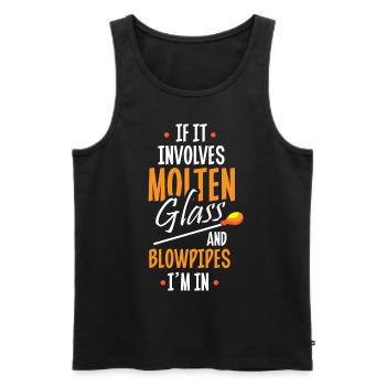 Glasblasen, Aronist, Glasblower, Glasgebläse - Männer Premium Bio Tank Top - Schwarz - Vorne - AI Model Male 178 light (178cm)
