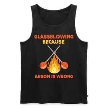 Glasblasen, Aronist, Glasblower, Glasgebläse - Männer Premium Bio Tank Top - Schwarz - Vorne - AI Model Male 178 light (178cm)