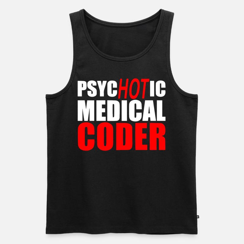 Codeur médical, programmeur - Débardeur bio Premium Homme - noir