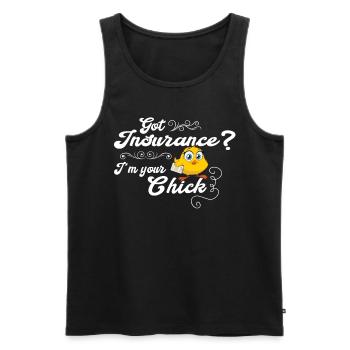 Funny Insurance Sales Representative - Men's Premium Organic Tank Top - black - Front - AI Model Male 178 light (178cm)