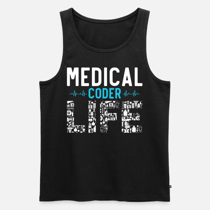 Codeur médical Programmeur médical - Débardeur bio Premium Homme - noir