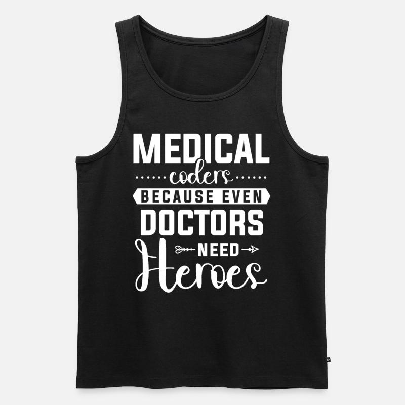 Medizinischer Kodierer Medizinischer Programmierer - Männer Premium Bio Tank Top - Schwarz