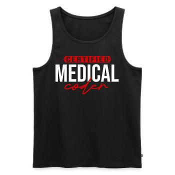 Medical Encoder Medical Programmer - Men's Premium Organic Tank Top - black - Front - AI Model Male 178 light (178cm)