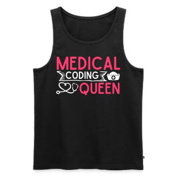 Medical Encoder Medical Programmer - Men's Premium Organic Tank Top - black - Front - AI Model Male 178 light (178cm)