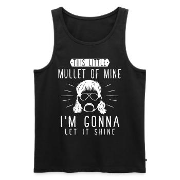 mullet owner, mullet - Men's Premium Organic Tank Top - black - Front - AI Model Male 178 light (178cm)