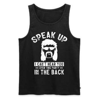 mullet owner, mullet - Men's Premium Organic Tank Top - black - Front - AI Model Male 178 light (178cm)