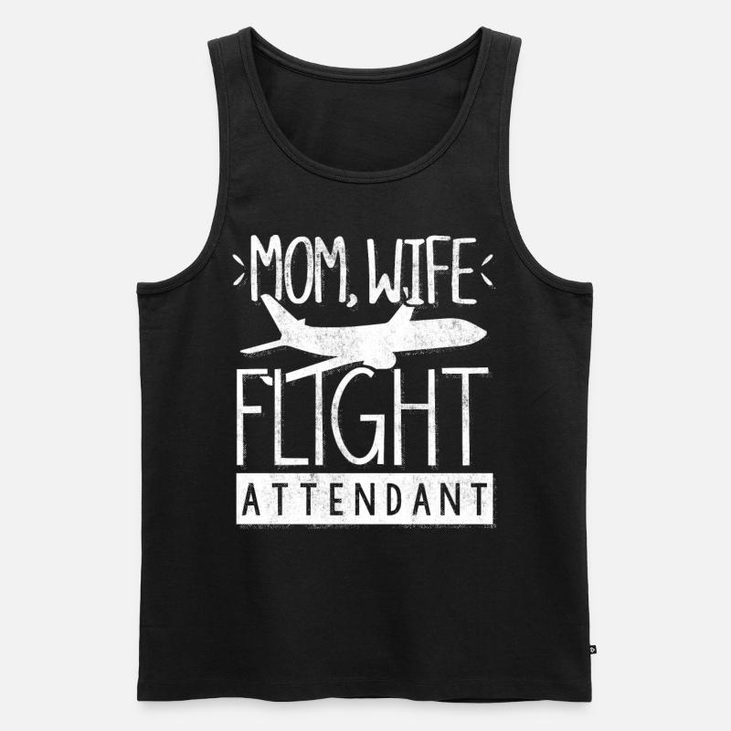 Flugbegleiter, Für Flugbegleiter, Flugbegleiter - Männer Premium Bio Tank Top - Schwarz