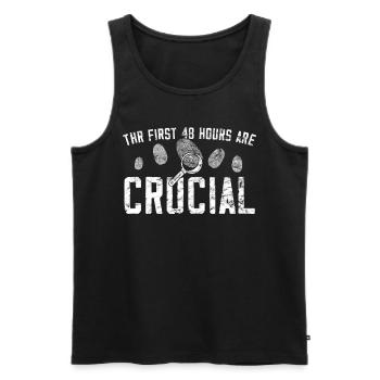 Criminology - Forensic Scientist - Men's Premium Organic Tank Top - black - Front - AI Model Male 178 light (178cm)