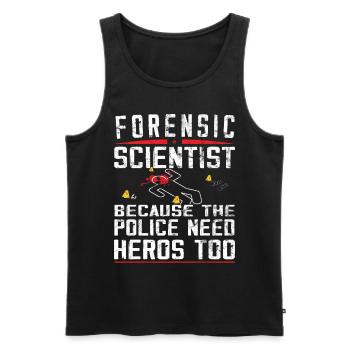 Forensic Scientist - Forensic Criminology - Men's Premium Organic Tank Top - black - Front - AI Model Male 178 light (178cm)