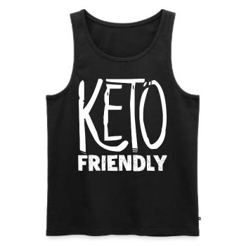 Keto-Diät, Kohlenhydratfreie Ernährung, Keto - Männer Premium Bio Tank Top - Schwarz - Vorne - AI Model Male 178 light (178cm)