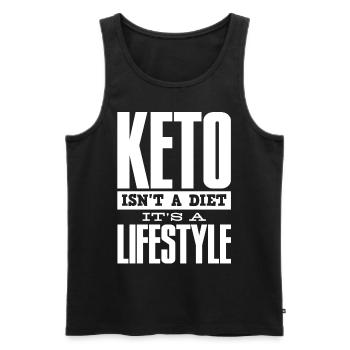 Keto-Diät, Kohlenhydratfreie Ernährung, Keto - Männer Premium Bio Tank Top - Schwarz - Vorne - AI Model Male 178 light (178cm)