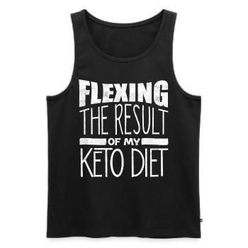 Keto-Diät, Kohlenhydratfreie Ernährung, Keto - Männer Premium Bio Tank Top - Schwarz - Vorne - AI Model Male 178 light (178cm)