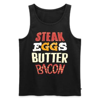 Keto-Diät, Kohlenhydratfreie Ernährung, Keto - Männer Premium Bio Tank Top - Schwarz - Vorne - AI Model Male 178 light (178cm)