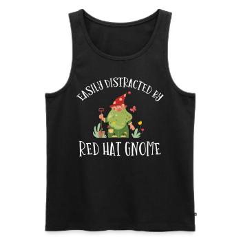 Gnome - Gnome Collecting - Gnome Collector - Men's Premium Organic Tank Top - black - Front - AI Model Male 178 light (178cm)