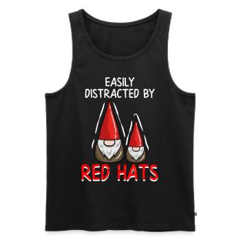 Gnome - Gnome Collecting - Gnome Collector - Men's Premium Organic Tank Top - black - Front - AI Model Male 178 light (178cm)
