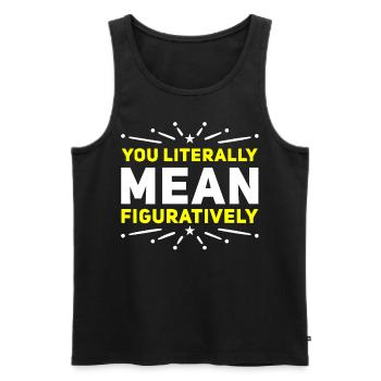 Grammatikpolizei - Englischlehrer - Männer Premium Bio Tank Top - Schwarz - Vorne - Michal (187cm)