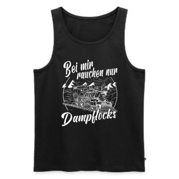 Eisenbahn Lokführer Lok Dampflok Eisenbahner Bahn - Männer Premium Bio Tank Top - Schwarz - Vorne - AI Model Male 178 light (178cm)