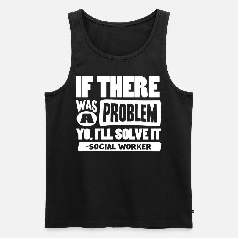Sozialarbeiter - Männer Premium Bio Tank Top - Schwarz
