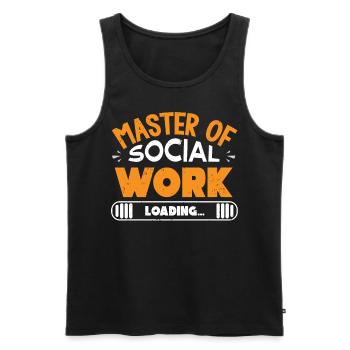 Social worker - Men's Premium Organic Tank Top - black - Front - AI Model Male 178 light (178cm)