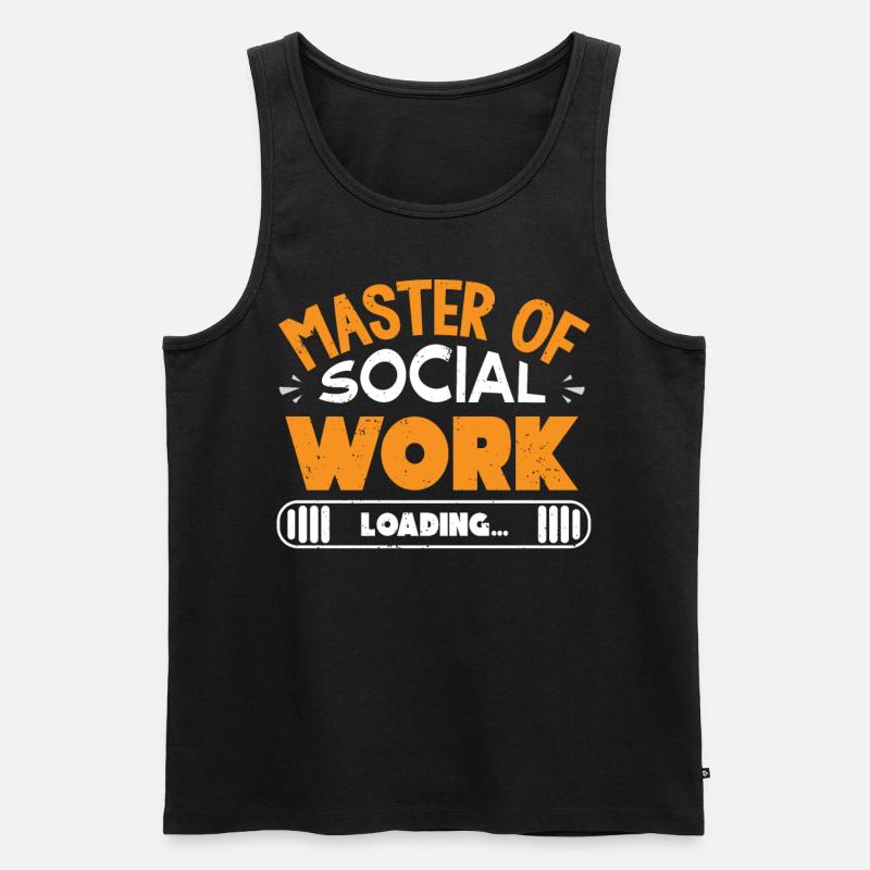 Sozialarbeiter - Männer Premium Bio Tank Top - Schwarz