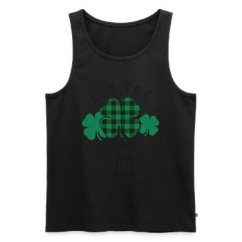 Let The Shenanigans Begin Shamrock St Patricks Day - Men's Premium Organic Tank Top - black - Front - Michal (187cm)