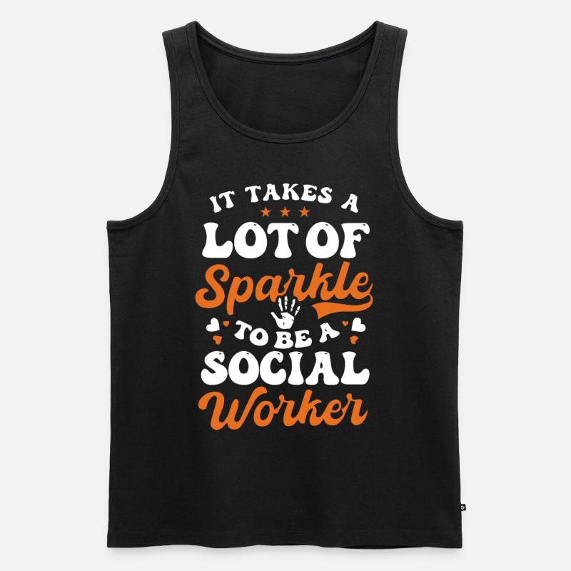 Sozialarbeiter - Männer Premium Bio Tank Top - Schwarz
