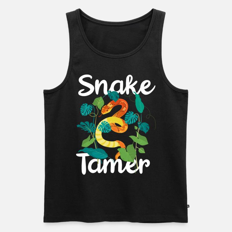 Schlange, Reptil - Schlangen - Männer Premium Bio Tank Top - Schwarz