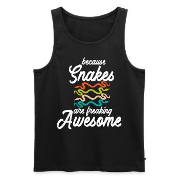 Schlange, Reptil - Schlangen - Männer Premium Bio Tank Top - Schwarz - Vorne - Michal (187cm)