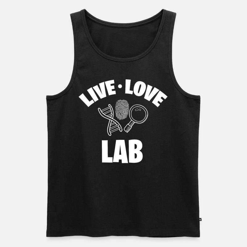 Forensiker Kostüm - Männer Premium Bio Tank Top - Schwarz