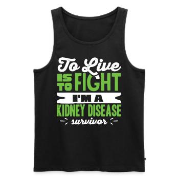 Awareness of kidney disease, kidney - Men's Premium Organic Tank Top - black - Front - Michal (187cm)