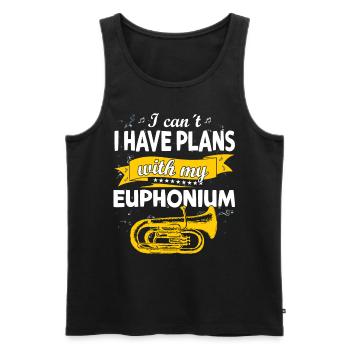 Drôle de fanfare de cuivres Euphonium - Débardeur bio Premium Homme - noir - Devant - Michal (187cm)