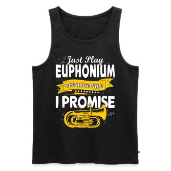 Funny Brass Horn Marching Band Euphonium - Men's Premium Organic Tank Top - black - Front - Michal (187cm)