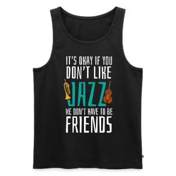 Musique jazz - Musiciens de jazz - Débardeur bio Premium Homme - noir - Devant - AI Model Male 178 light (178cm)