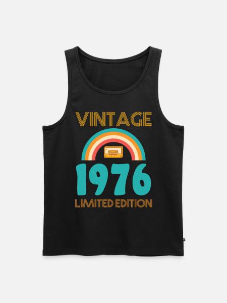 Retro Classic 1976 - Men's Premium Organic Tank Top - black