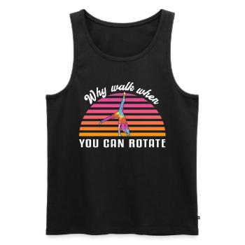 Sunset Gymnastics Gymnasts Karrenrad - Men's Premium Organic Tank Top - black - Front - AI Model Male 178 light (178cm)
