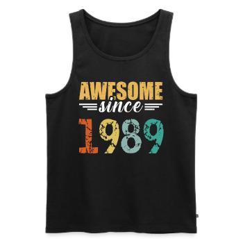 Unmistakable since 1989 - simply brilliant! - Men's Premium Organic Tank Top - black - Front - Michal (187cm)