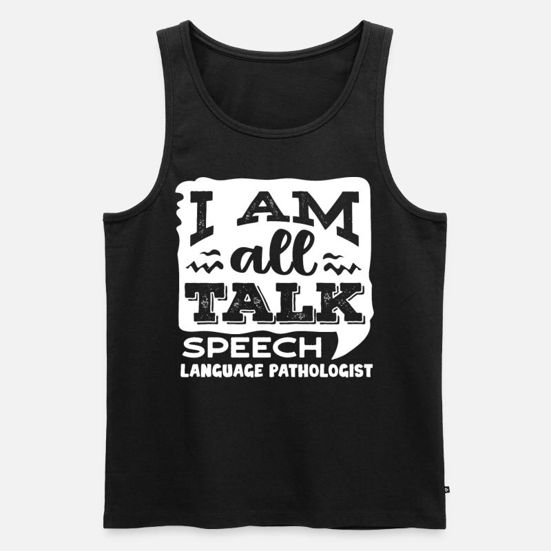 Speech-language pathology, speech-language pathologist - Men's Premium Organic Tank Top - black