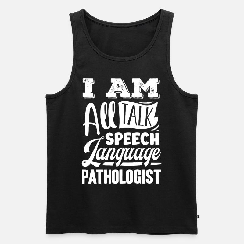 Speech-language pathology, speech-language pathologist - Men's Premium Organic Tank Top - black