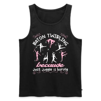 Gymnastik Tanz Baton Wirbeln Turnen - Männer Premium Bio Tank Top - Schwarz - Vorne - AI Model Male 178 light (178cm)