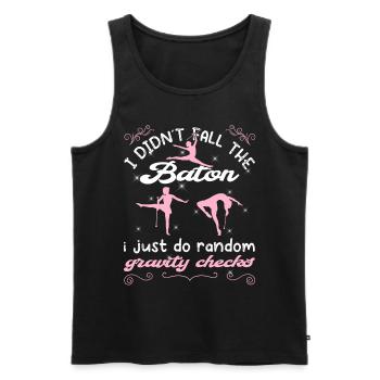 Gymnastics Dance Baton Whirling Gymnastics - Men's Premium Organic Tank Top - black - Front - Michal (187cm)