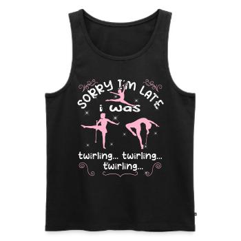 Gymnastik Tanz Baton Wirbeln Turnen - Männer Premium Bio Tank Top - Schwarz - Vorne - AI Model Male 178 light (178cm)