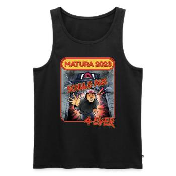 Matura 2023 Abitur bestanden Schule aus comic 2023 - Männer Premium Bio Tank Top - Schwarz - Vorne - Michal (187cm)