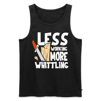 Beavercraft, Whittling, Whittler, Holzhandwerk - Männer Premium Bio Tank Top - Schwarz - Vorne - AI Model Male 178 light (178cm)