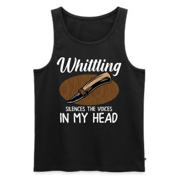 Beavercraft, Whittling, Whittler, Holzhandwerk - Männer Premium Bio Tank Top - Schwarz - Vorne - AI Model Male 178 light (178cm)