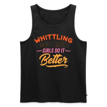 Beavercraft, Whittling, Whittler, Holzhandwerk - Männer Premium Bio Tank Top - Schwarz - Vorne - AI Model Male 178 light (178cm)