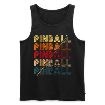 Pub Sports Pinball Machine - Jeu de flipper rétro - Débardeur bio Premium Homme - noir - Devant - Michal (187cm)